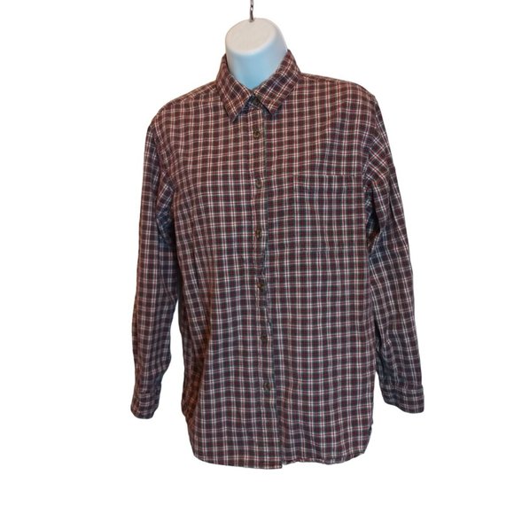 Women's High Sierra Long Sleeve Flannel Plaid Button Up Shirt Sz. S - Picture 6 of 7